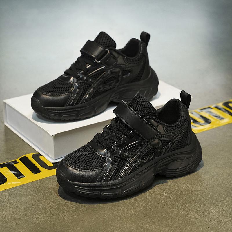 Boys' White Sneakers, Mesh Girls' White Sneakers, Autumn Black Student Shoes, Big Kids' Sneakers for Performances