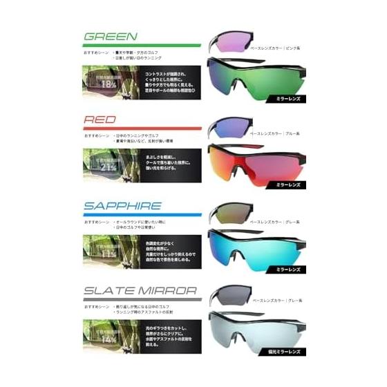 ZECK Baseball Golf Running Sports Sunglasses Asian Fit Ultra Lightweight with Case & Micro Bag DELTA Shockproof Performance 99.9% UV Protection Water