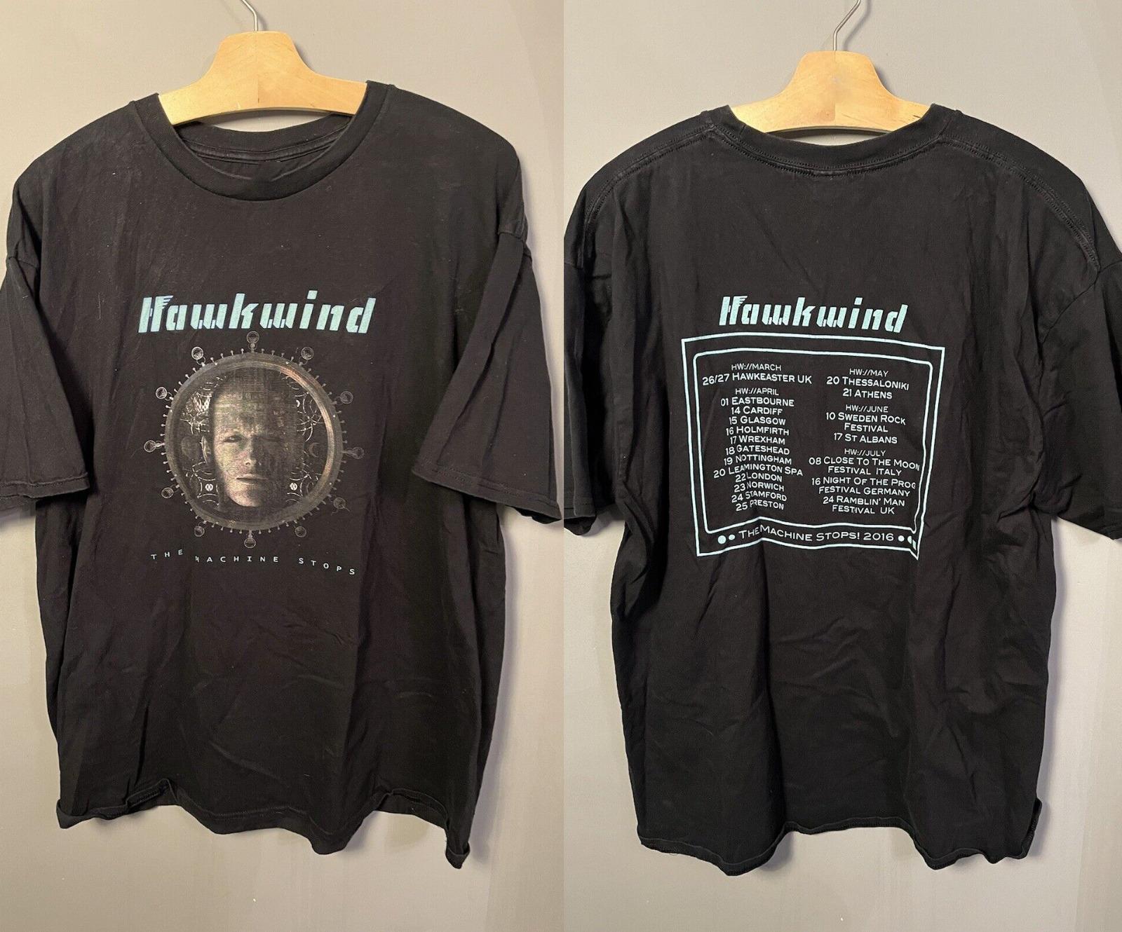 Hawkwind Band The Machine Stops Tour Унисекс футболка S до 5XL UB263 S