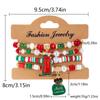 4pcs/set Christmas Tree Christmas Beads Bracelets Santa Christmas Jewelry  Girl