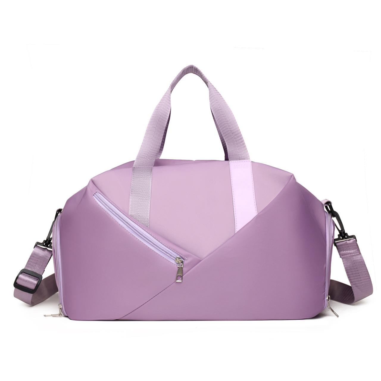 

Водонепроницаемая спортивная сумка большой вместимости для фитнеса и путешествий — стильная, с отделением для сухого и влажного воздуха, идеально подходит для активного образа жизни фиолетовый