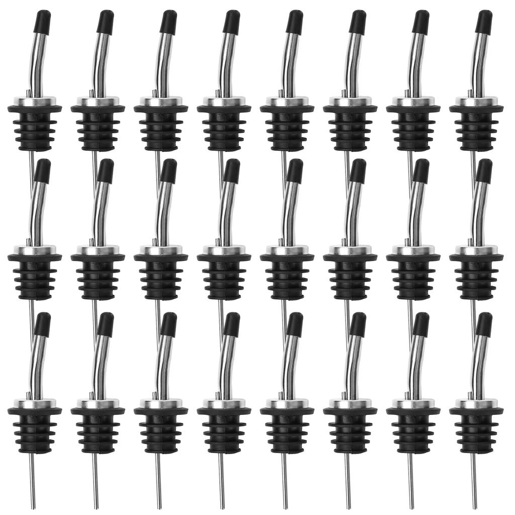 12pcs Stainless Steel Classic Bottle Pourers Tapered Spout Liquor Pourers Flow Wine Bottle Pour Spout Stopper Bar Accessories