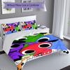 3pcs Custom Name Rainbow Friends Bedding Set,Includes 1 Duvet Cover and 2 Pillowcases,All-season Bedroom Decor