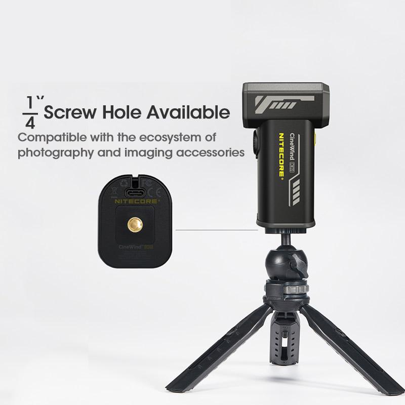 NITECORE Multipurpose Pocket Photography Fan Electric Portable Fan Stepless Wind Blower for Canon Sony Short Video Camping CW20