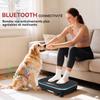 Vibration Plate, Lights, Bluetooth, 3 Programs, 99 Speeds, Remote, 47 x 32 x 12 cm, Black
