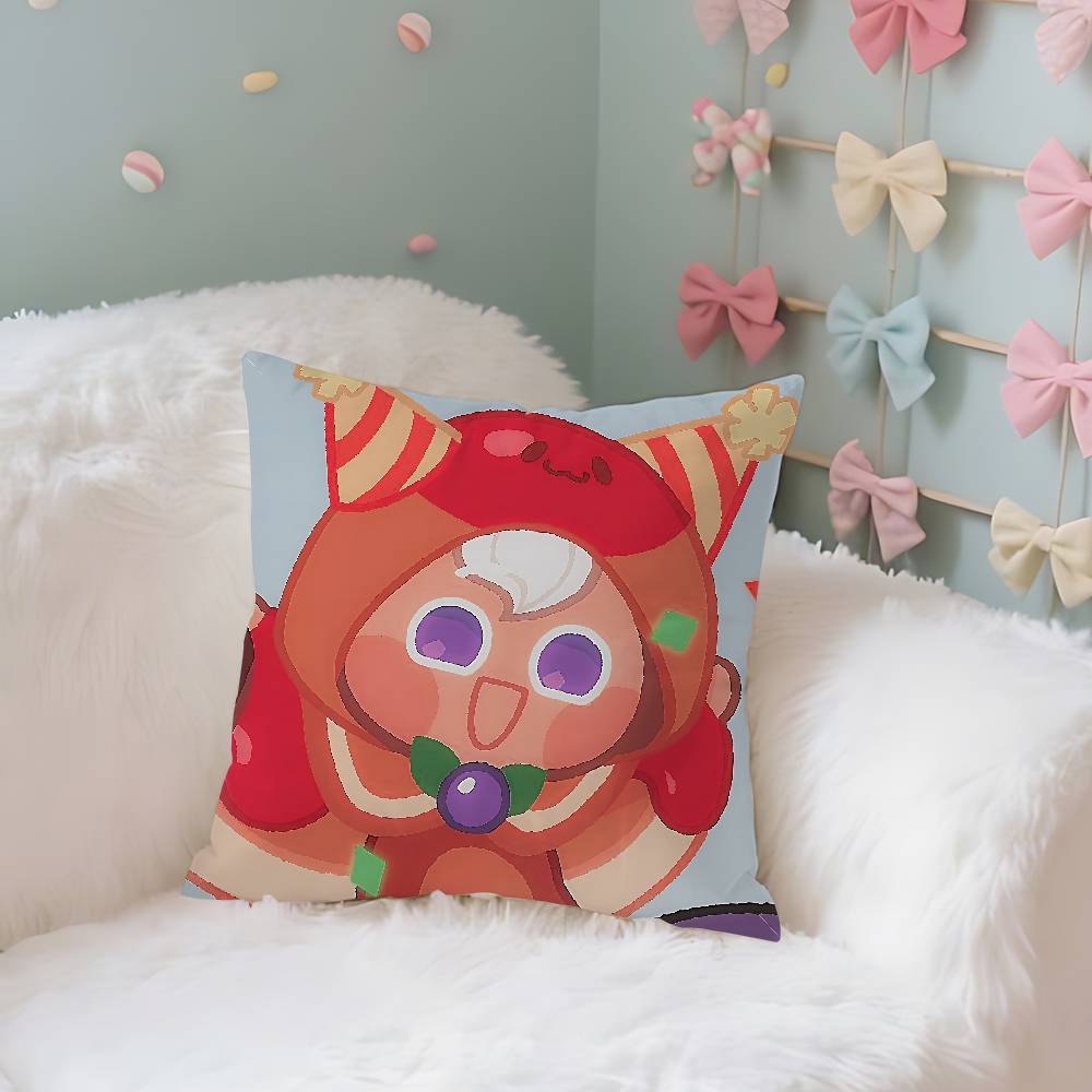 Game CRK Pancake Princess Cookie Button Case Plush Fabric Soft Pillowcase Double Sided Print Cushion Cover Household Gifts