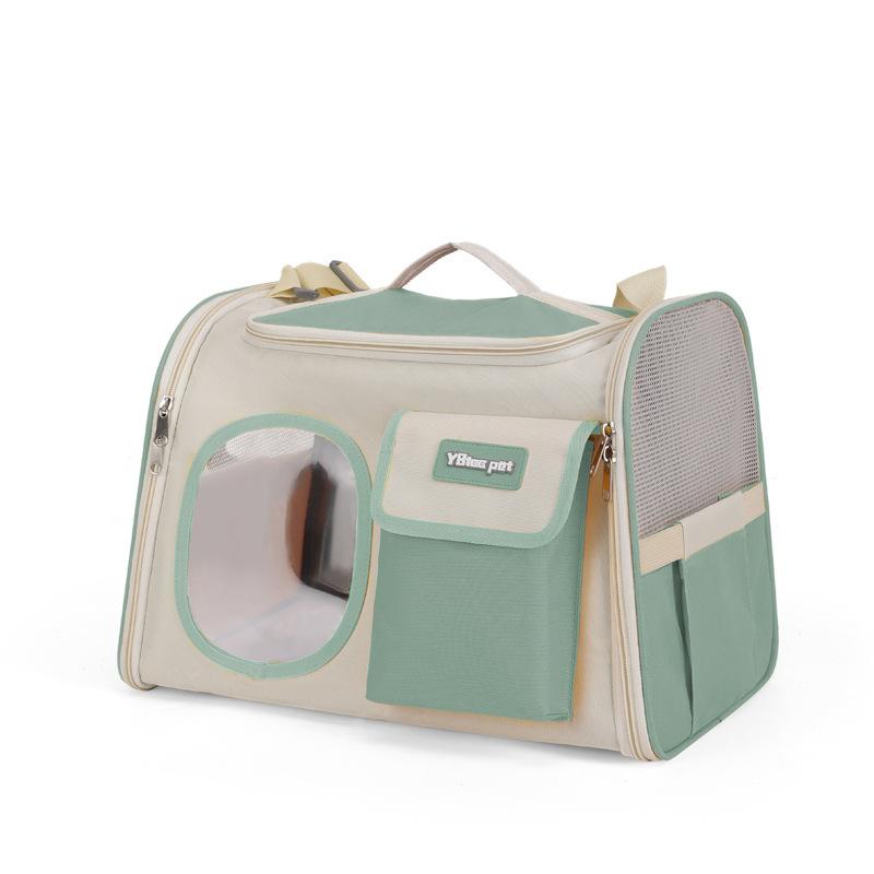 

Cat Bag Out Portable Cat Portable Cat Cage Portable Dog Bag Large Capacity High Value Single Shoulder Pet Backpack зелений