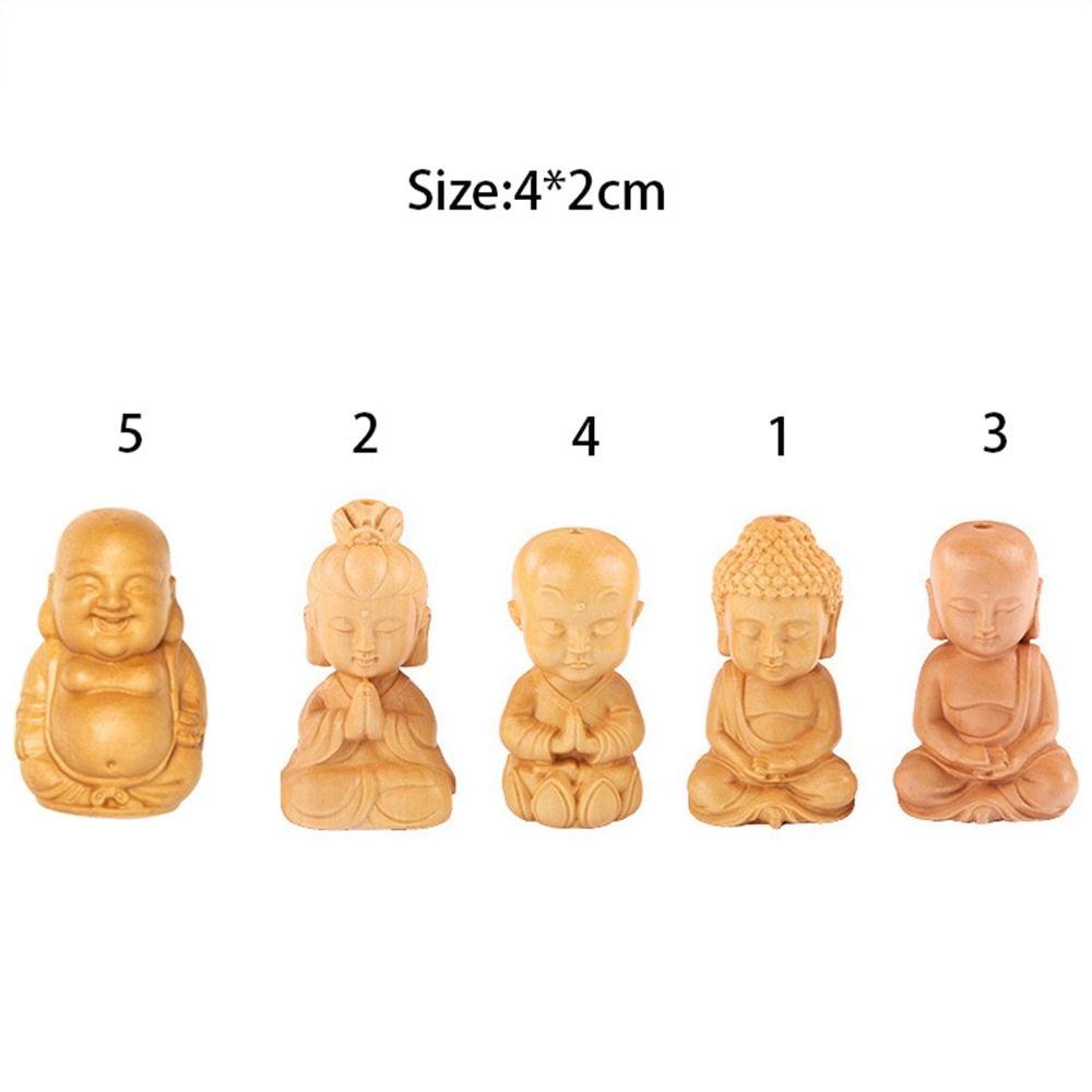 Decor Handicraft Baby Buddha Car Ornament Buddha Statue Little Monk Figurines Key Chain Pendant