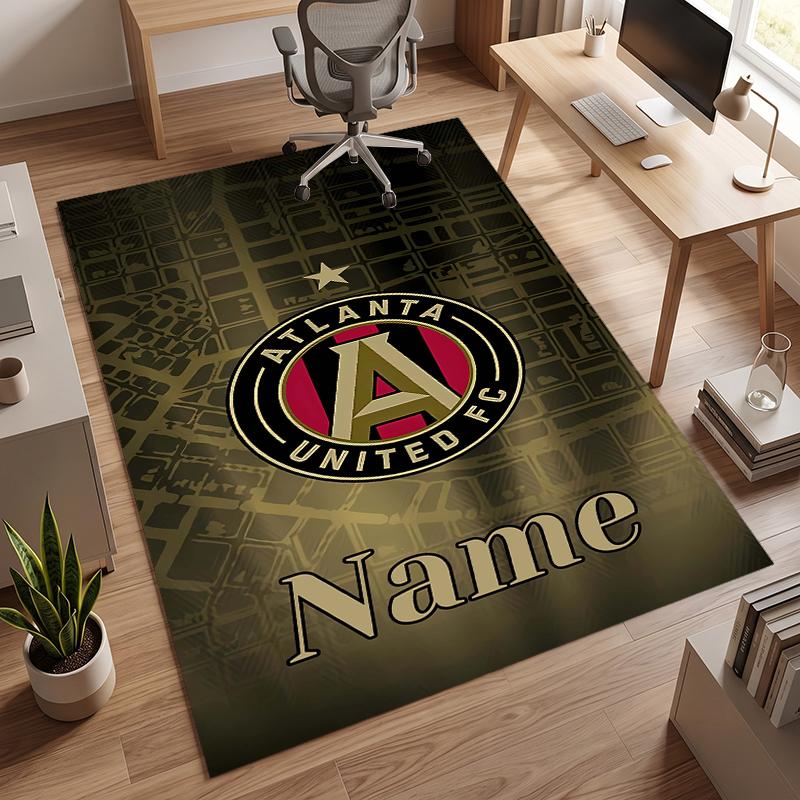 Atlanta United (1) Personalized name Office Carpet Stylish Decor for Living Room Bedroom Kitchen
