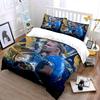 Blue Soccer Theme Bedding Set Bedding Duvet Cover Set Duvet Cover Pillowcases Home Decor (1 * Duvet Cover 2 * Pillowcases, Without Duvet Insert)