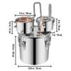 30L Alcohol Brewing Distiller DIY Moonshine Apparatus Stainless Steel Still Whisky Beer Brandy Home Appliance