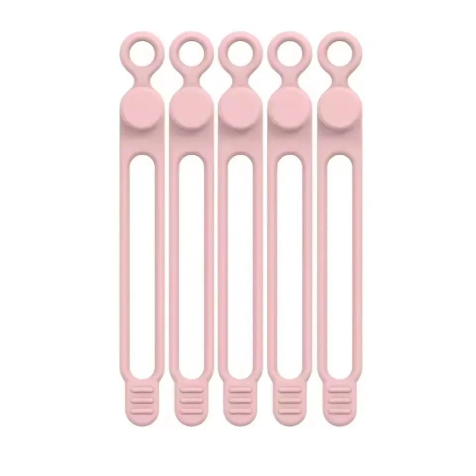 

Data Cable Storage Cable Ties Cable Organizer Winding Device Headphone Cable Charging Cable Manager Hanging Silicone Cable Ties