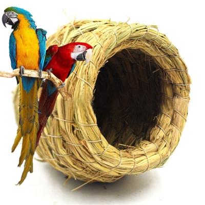 Handgefertigtes natürliches Vogelnest aus Stroh/Tauben-Vogelhaus, Papageiennest, warmes Haustier-Schlafzimmer, Hof-Vogelkäfige