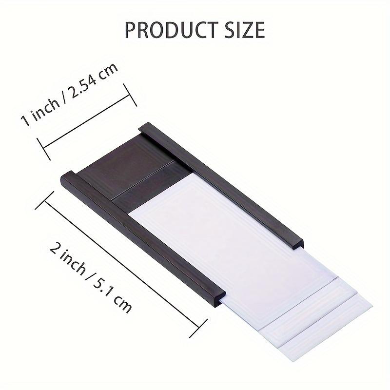 Magnetic Label Holders with Magnets Magnetic Data Card Holders with Clear Plastic Protectors for Metal Shelf, Whiteboard, Set of 50 (50 X 25 Mm)