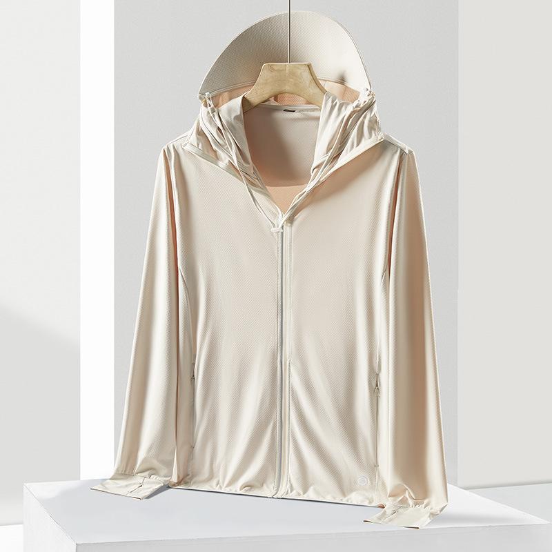 Summer new ice silk sunscreen clothing women's removable large brim UV protection fishing clothing men's sunscreen clothing