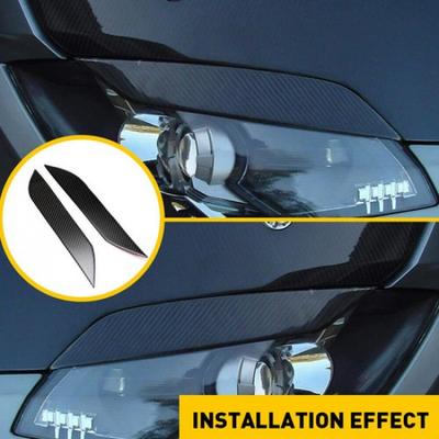 Garniture de couverture de sourcils et de paupières de phare en Fiber de carbone, 2 pièces, pour Nissan 350Z 2003 – 09