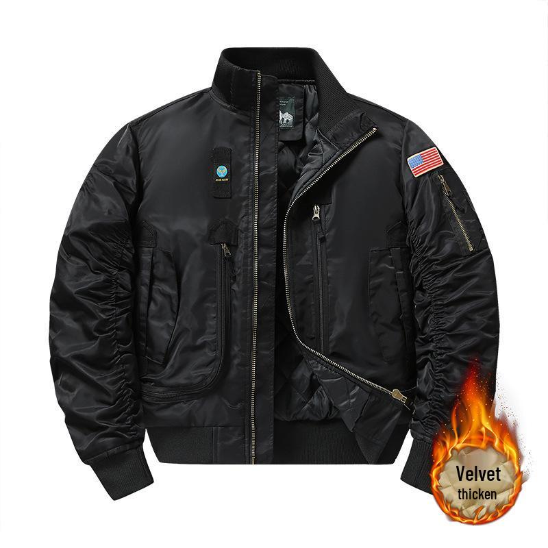 Autumn Winter MA1 Air Force Cotton-Padded Casual Pilot Jacket