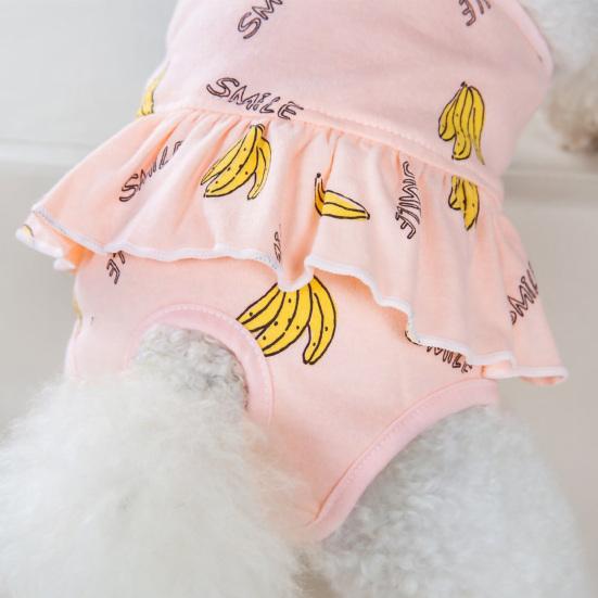 Pet Sanitary Diaper Adjustable Suspender Printed Reusable Dog Underwear Physiological Pants Shorts for Female Dogs