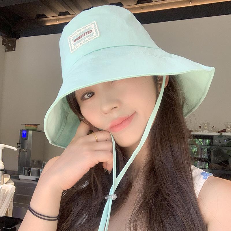 New Outdoor Casual Versatile Fisherman Hat for Women In Summer Sun Protection Sun Hat Big Head Circumference Showing Face Small Basin Hat Trendy