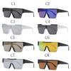Outdoor Sports One Piece Cycling Sunglasses For Men's And Women's Large Frame Water Silver Cyberpunk Motorcycle Mirror Shades UV Resistant