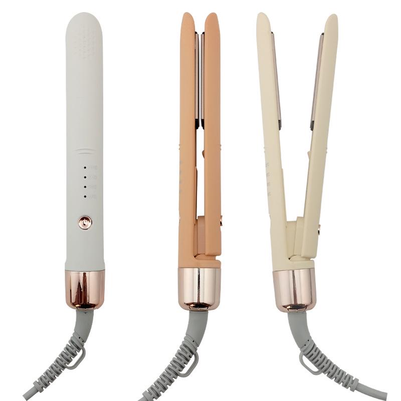 

Compact Colorful 2-in-1 Hair Styler: Mini Straightener & Curler for Effortless Fluffy Bangs помаранчевий