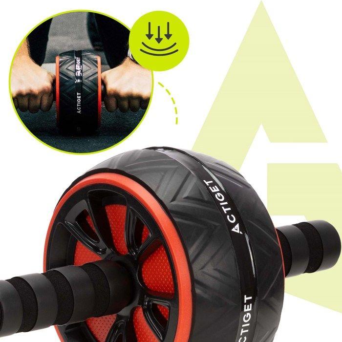 ACTIGET Une roue, un rouleau large, un entraînement avec un tapis, un rouleau pour travailler les abdominaux