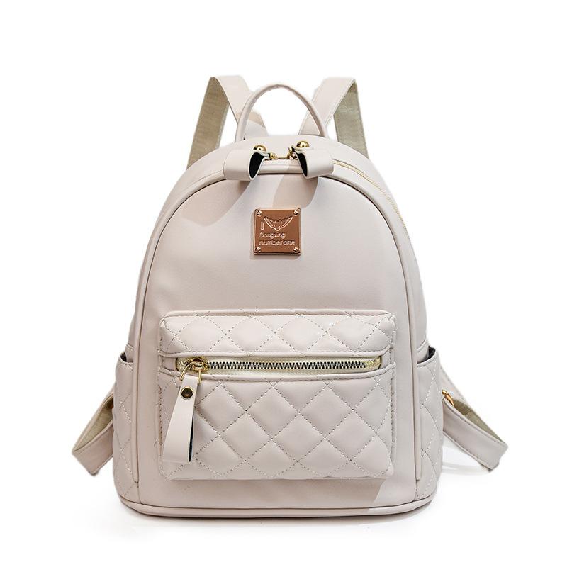 

A Fashionable Diamond-shaped Backpack for Women s Travel бежевий