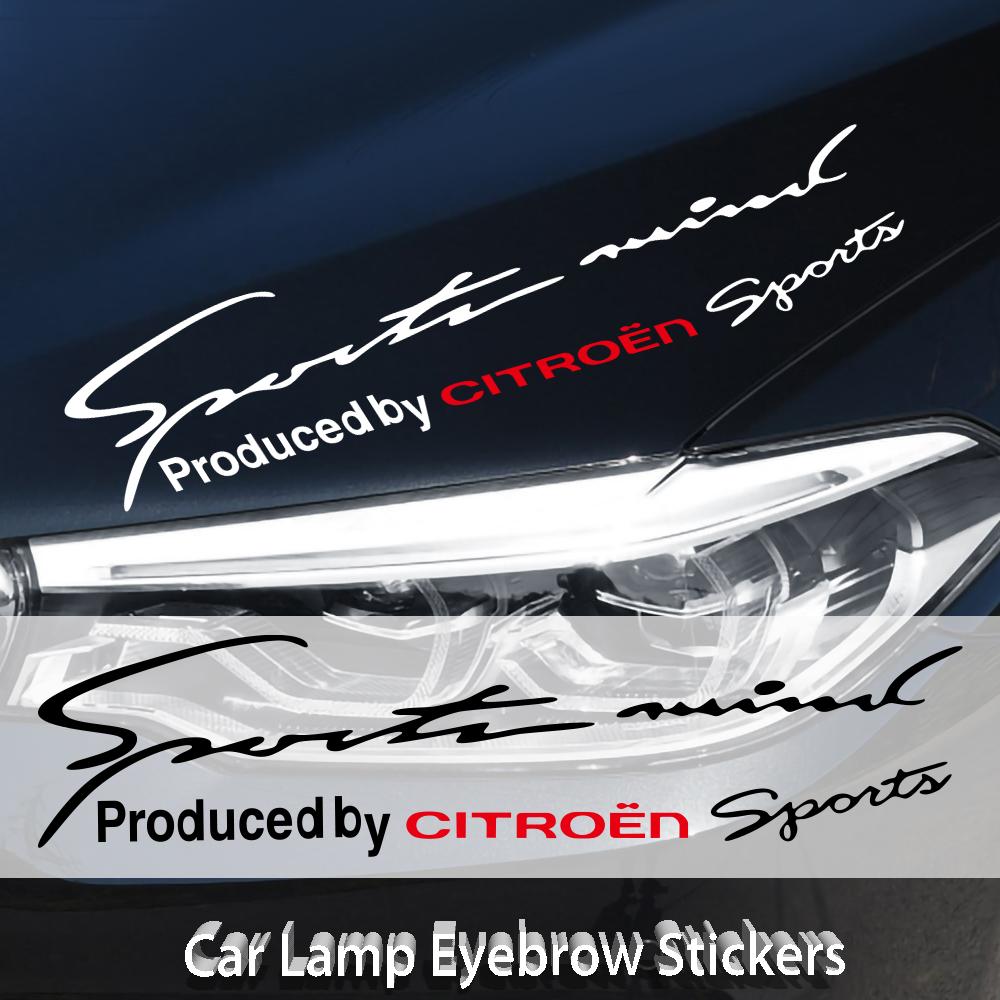 POOR1 1pc Sports Mind Decal Racing Car Hood Body Side Window Reflective Vinyl Trim Graphic Sticker For Citroen C1 C2 C3 C5 Accessories