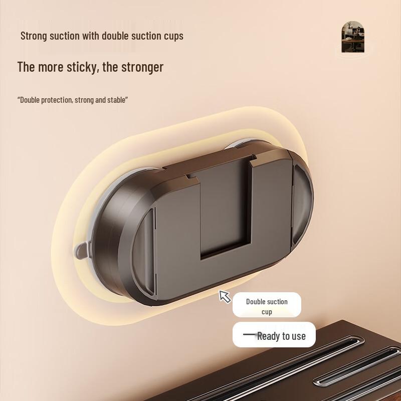 YouShu Walnut Suction Cup Kitchen Knife & Utensil Holder