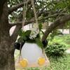 Cute animal resin swing flower pot gardening decoration atmosphere layout garden repair accessories