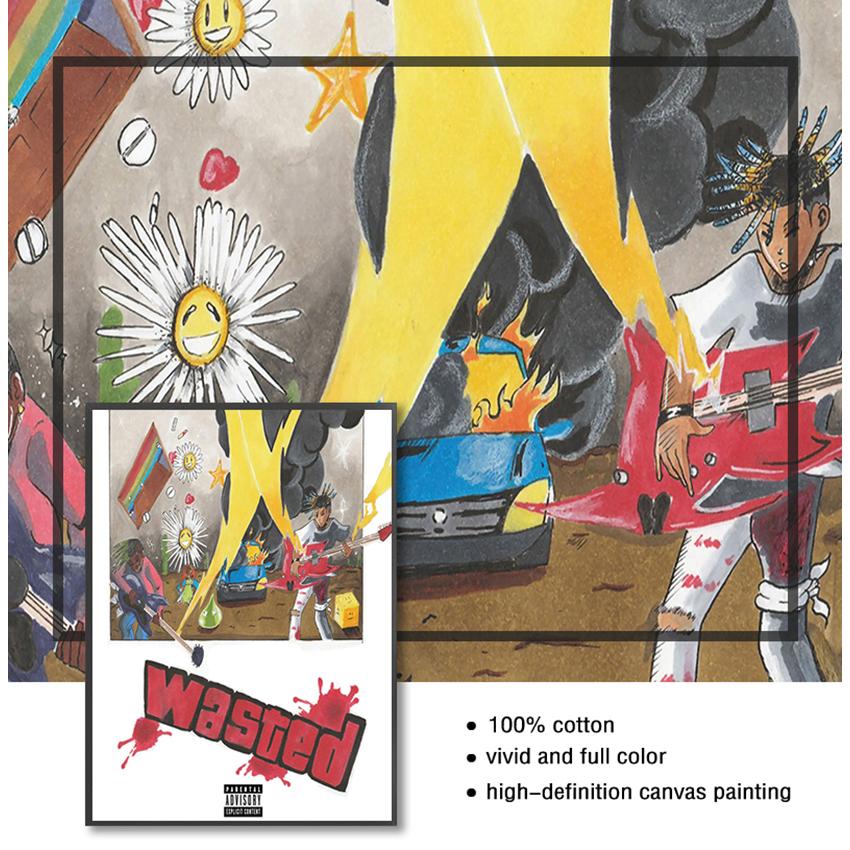 Malowanie plakatu ściennego wystrój domu quadro cuadros Juice Wrld Death Race for Love Hot Album Rap Hip Hop Muzyka Gwiazda Sztuka Płótno