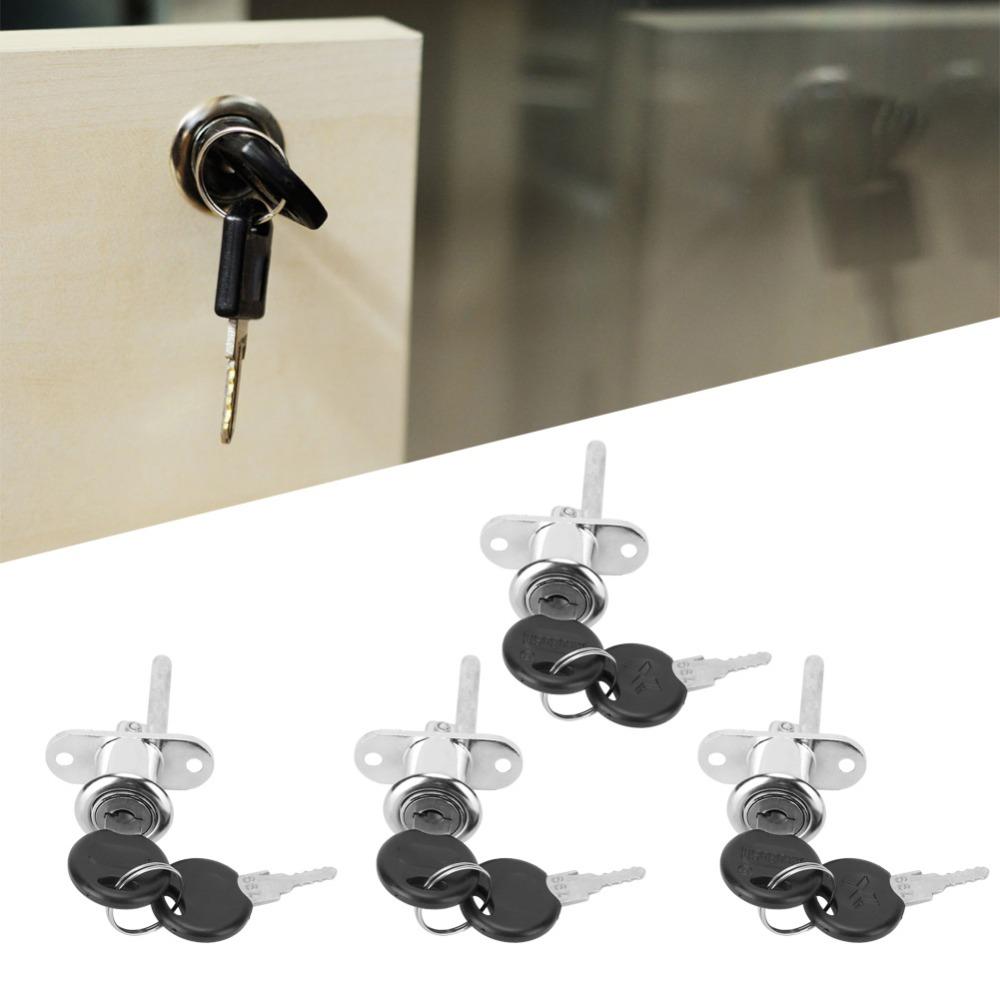 4pcs Zinc Alloy Cam Lock Security Cabinet Lock Durable Drawer Lock Desk
