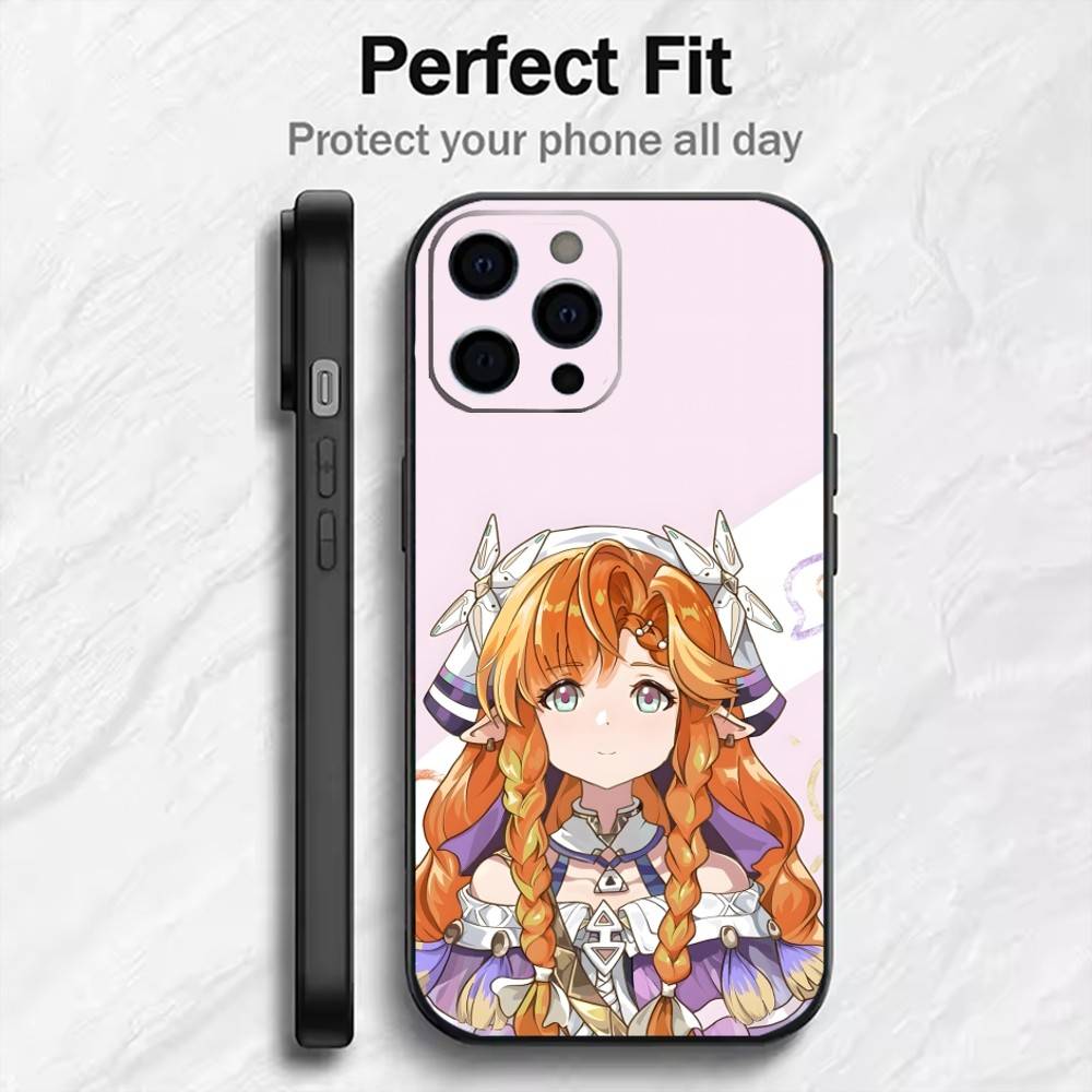 

WuWa Sigrika Phone Case For iPhone17,16,15,14,13,12 Plus,Max Soft Silicone Black Cover iPhone16