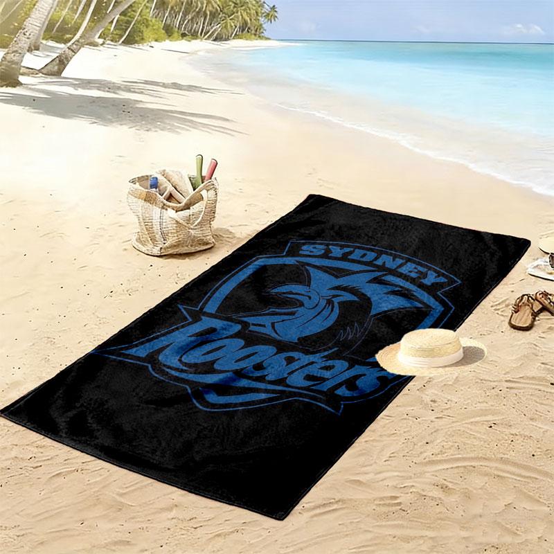 Sydney Roosters Fight Print Beach Towel, Large Soft Quick Dry Towel for Beach Camping Swimming