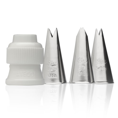 Ateco Stainless Steel 3-Piece Set + Replacement Cap/Leaf