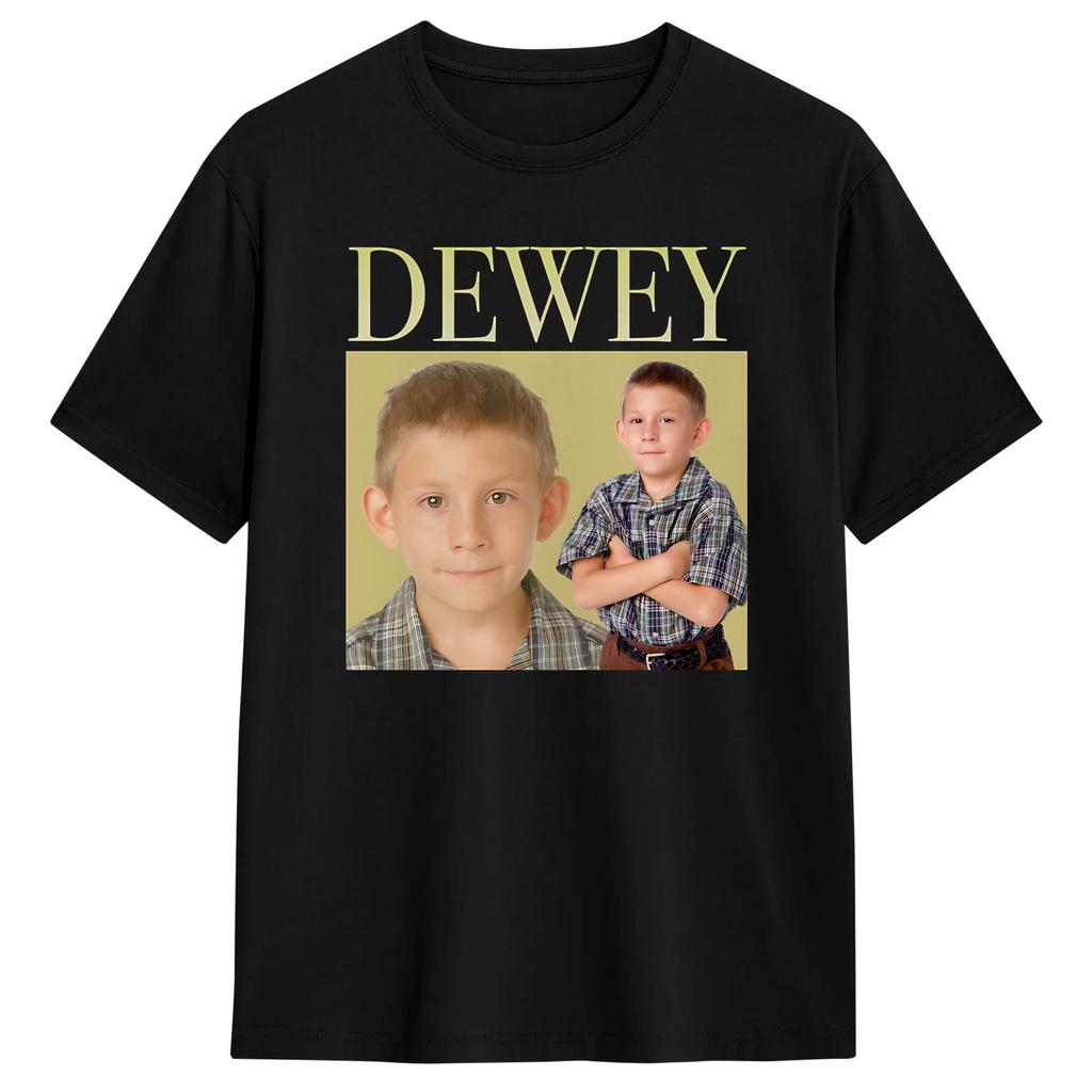 Dewey Poster T Shirt Summer  Cotton T-Shirts For Men Harajuku Printed Tee Shirt Short Sleeve Streetwear Clothing