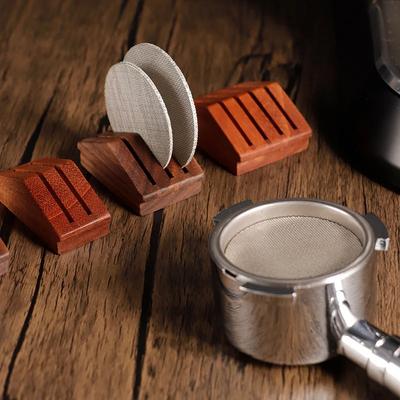 51/53/58mm Držák sítka kávovaru Opakovaně použitelný Dřevo ořechové Espresso Filtrační sítko Stojan Stroj Síťové sítko Základna Držák