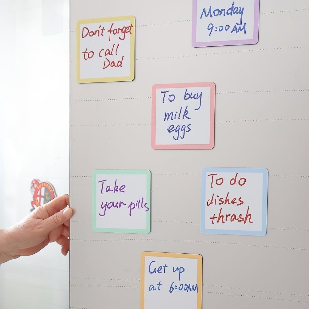 Writable Memo Boards Multifunctional Magnet Name Tags Whiteboard Label Stickers Office