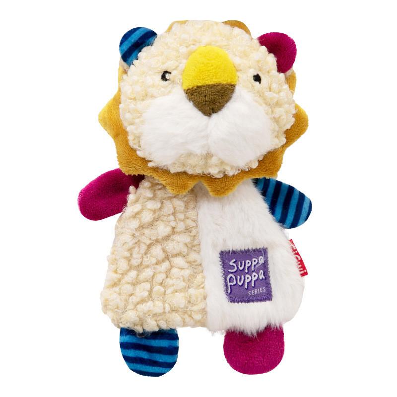 Plush Chew Toy With Sound Paper Lion For Dog Dental Play фиолетовый