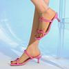 Women Elegant High Heels Sandals Trend Slip on Party Sandals Comfortable Square Toe Shoes Women Plus Size Zapatos Mujer
