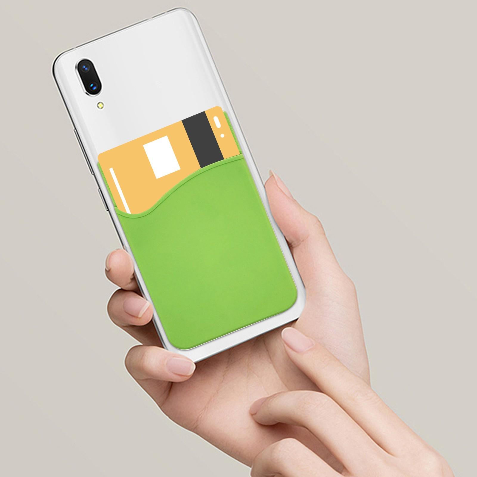 

Силиконовый держатель для карточек, наклеивающийся кошелек, клейкий чехол для кредитных карт, совместимый One Size