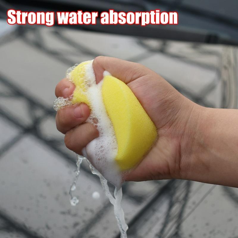 Car Waxing Polish Wax Foam Sponge Yellow Round High Density Applicator Pad Cleaning Sponge Auto Detail Washing Car Cleaning Tool
