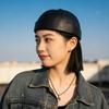 Unisex PU Leather Brimless Cap Retro Docker Hat Sailor Miki Beanie Rolled Cuff Skullcap Yuppie Streetwear Melon Cap