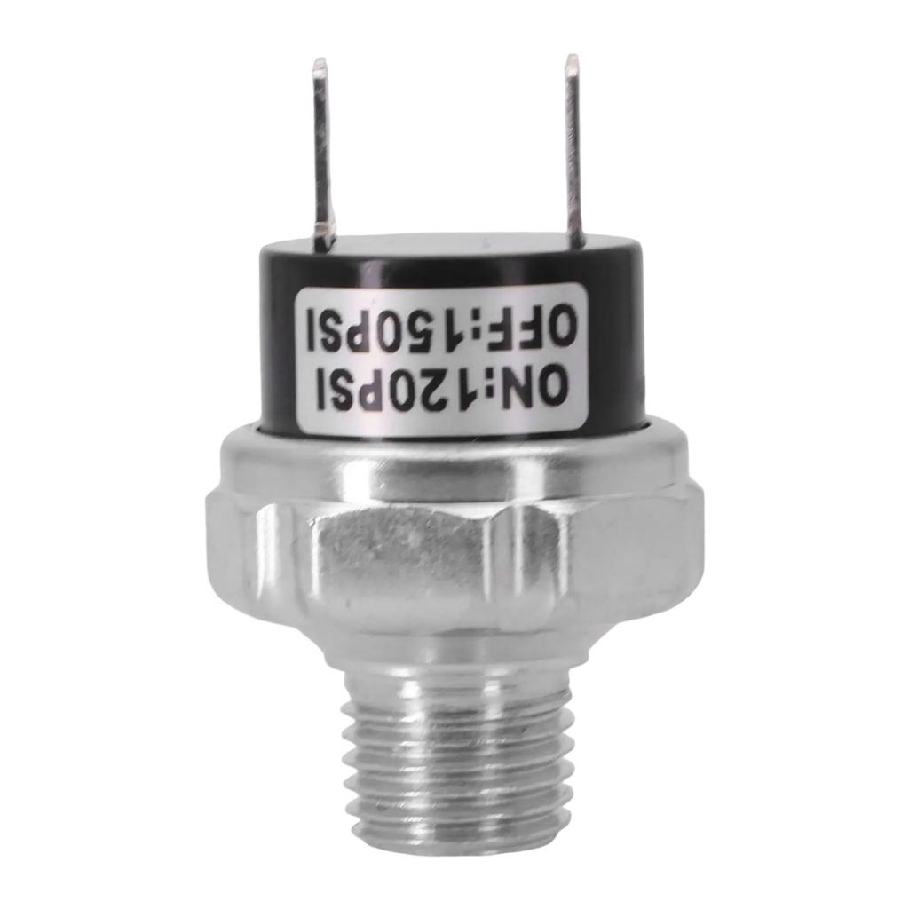 120 150 PSI Air Compressor Pressure Switch with 1/4 NPT Male Thread Compatible with AC110V Air Suspension Systems