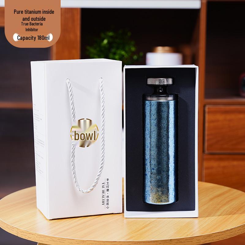 

Titanium Ice Flower Insulated Mini Cup - Double-Layer Vacuum, Perfect for Home, Outdoor, Car, Portable Carry. 180ml