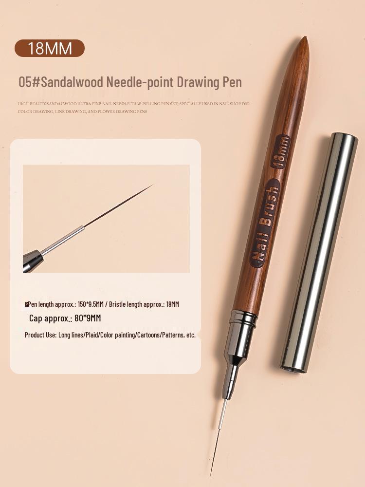 Nail Art Ultra-Fine Liner Pen Set: Professional Gel Polish Outline & Color Painting Tool