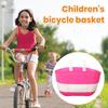 Bicycle Basket Large Capacity Bright Color Strong Load-bearing Smooth Edge Easy Installation Kids Scooter Bike Handlebar Front Storage