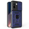 For Xiaomi Poco M7 4G (169mm) Case with Slide Camera Lid PC+TPU Kickstand Phone Cover