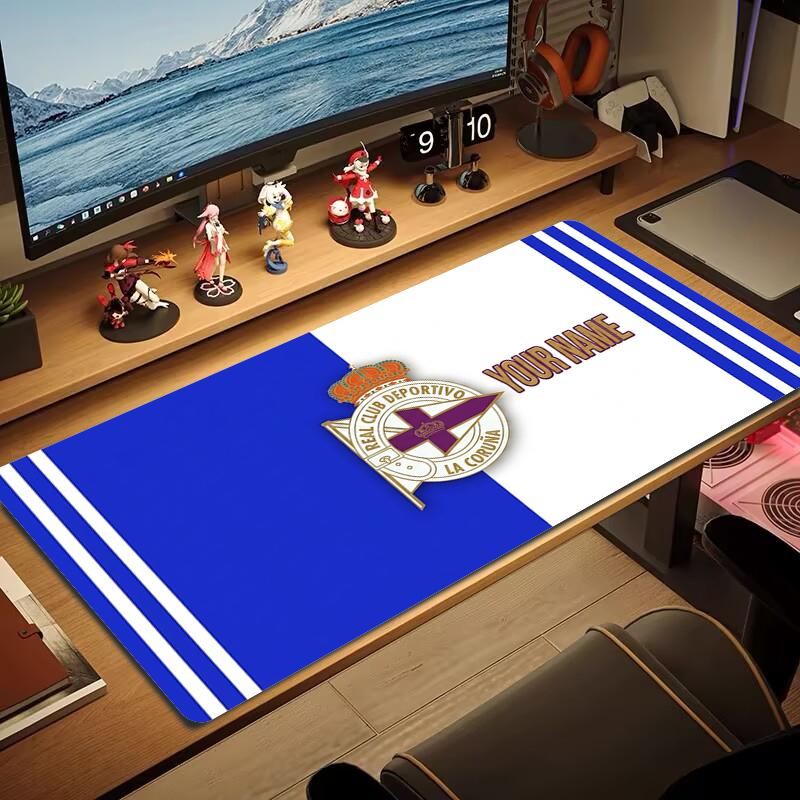 Custom Name Real Club Deportivo Mouse Pad Large Gaming Table Cushion Nonslip Laptop Tablet Big Mousepad Xxl Mat Mini Pc Playmat With Lock Edge