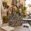 Bohemian Geometric Pattern Tote Bag Large Casual Shoulder Bag for Daily Use